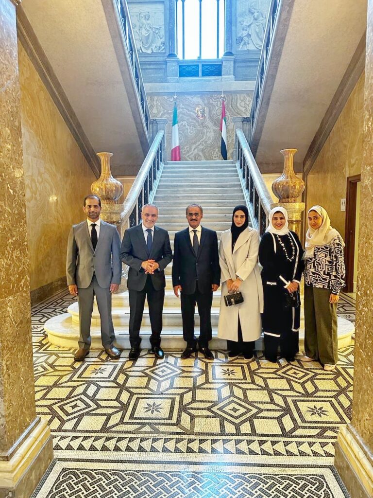 معالي الدكتور عبد الله بلحيف النعيمي يشارك في مؤتمر دولي في روما حول تغير المناخ وإدارة الأزمات